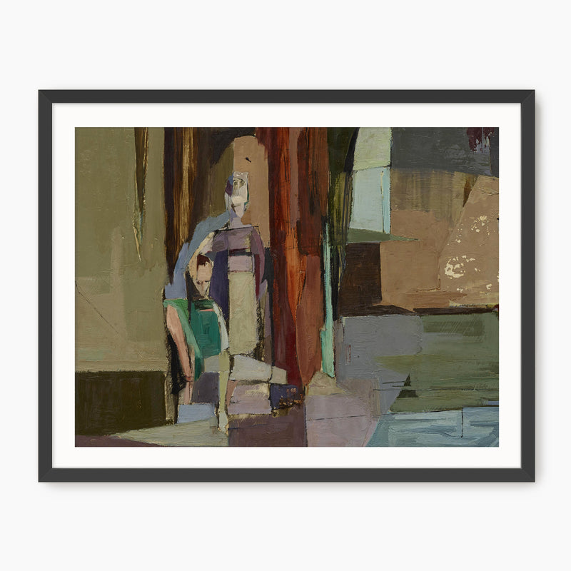 Moody Cubist Portrait - Sage and Rose Prints
