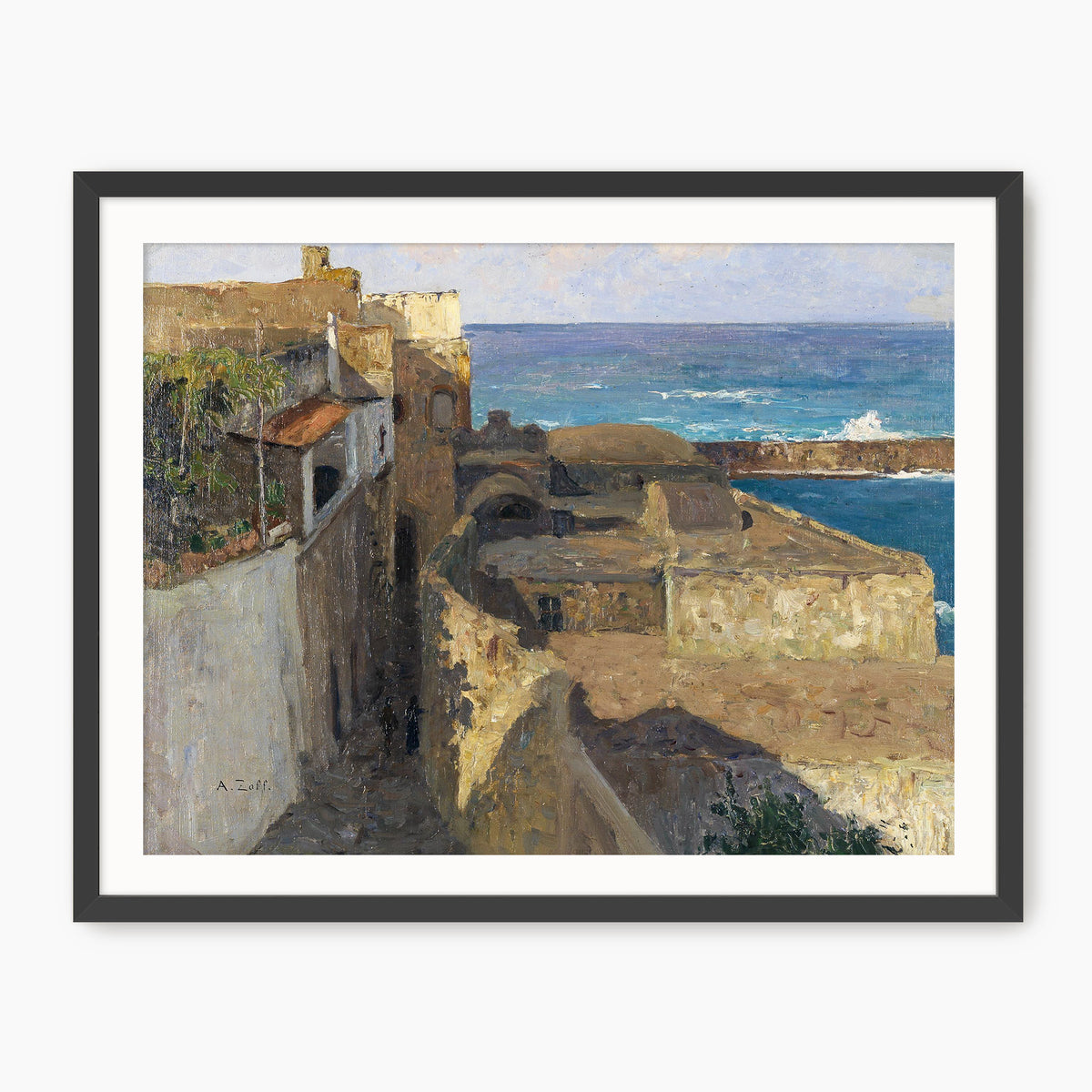 Coastal Mediterranean Village - Sage and Rose Prints