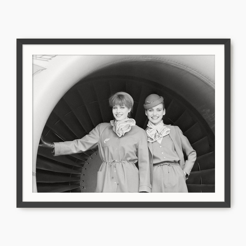 Stylish Flight Attendants Nostalgic Photo No2 - Sage and Rose Prints