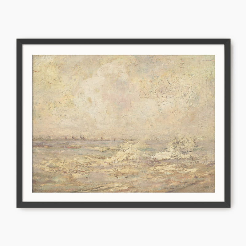 Muted Tan Seascape - Sage and Rose Prints
