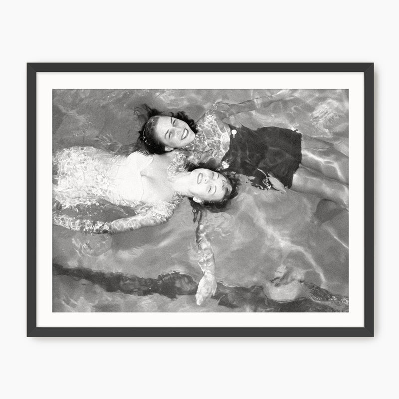 Women Swimming Vintage Photot No2 - Sage and Rose Prints