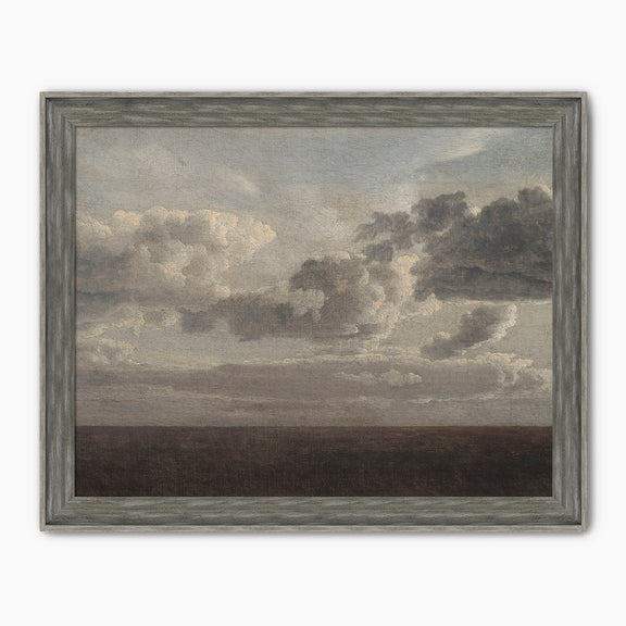 Vintage Old Masters Cloudy Sky Landscape - Sage and Rose Prints