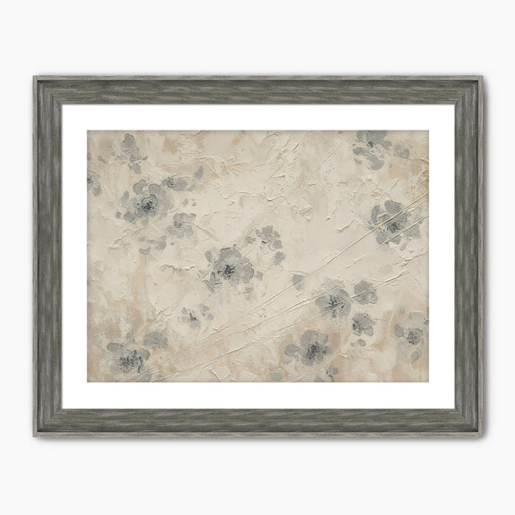 AK-50- Abstract Textured Flower Painting Print - Sage and Rose Prints