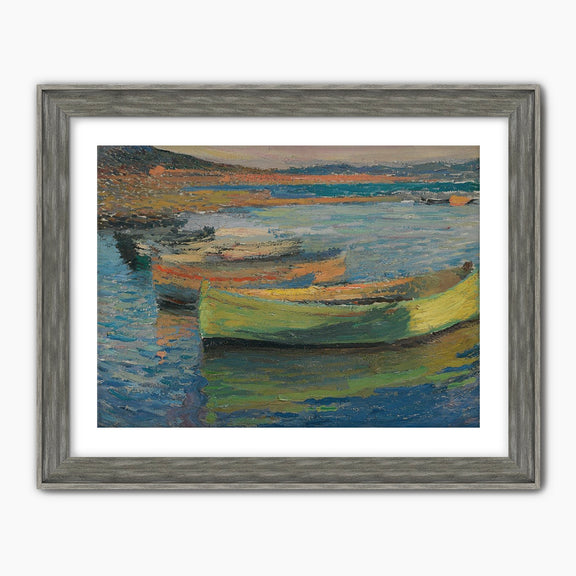 Impressionist Row Boats - Sage and Rose Prints