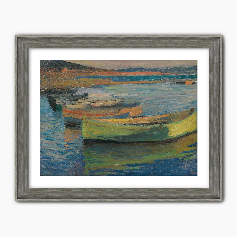 Impressionist Row Boats - Sage and Rose Prints
