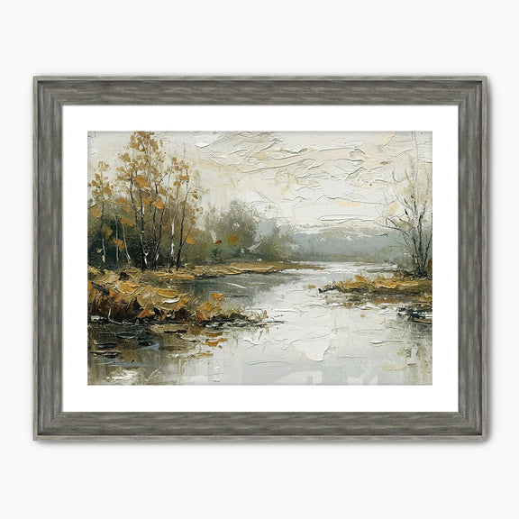 43 Moody Impressionist Marsh Painting Print - Sage and Rose Prints
