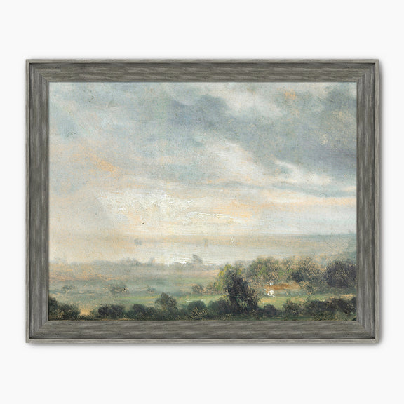 Vintage Old Masters Sky Painting - Sage and Rose Prints