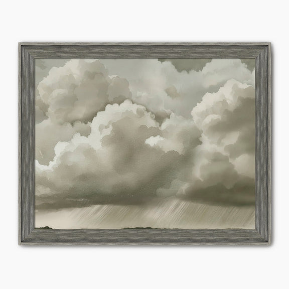 Rain Clouds on the Horizon Watercolor - Sage and Rose Prints
