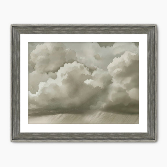 42-Rain Clouds on the Horizon Watercolor - Sage and Rose Prints