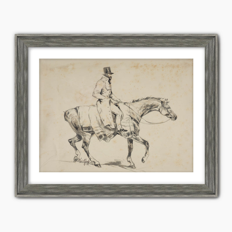 Vintage Horse and Rider Illustration