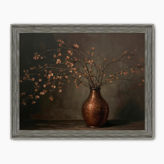 Moody Wabi Sabi Copper Vase - Sage and Rose Prints