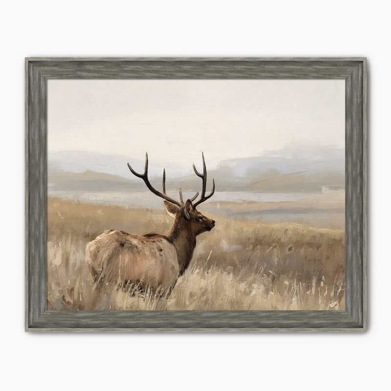 Deer in a Tall Grasses Painting Print - Sage and Rose Prints