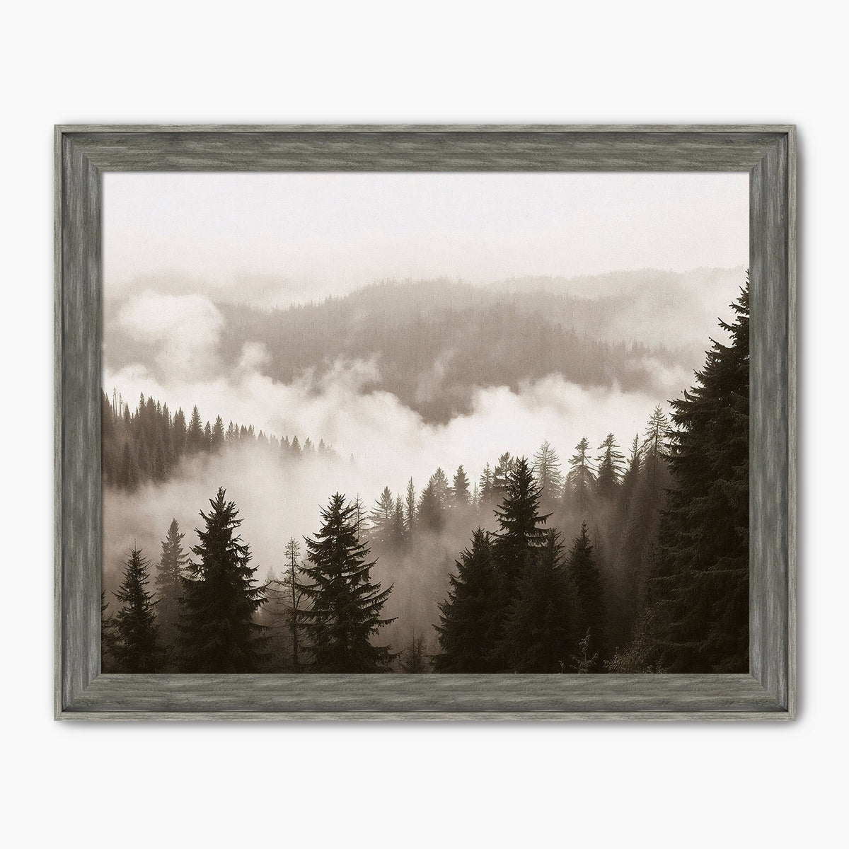 Misty Ridge Black and White Photo - Sage and Rose Prints