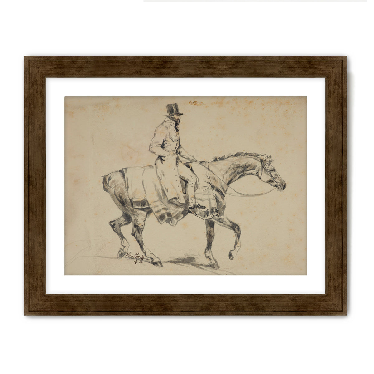 Vintage Horse and Rider Illustration