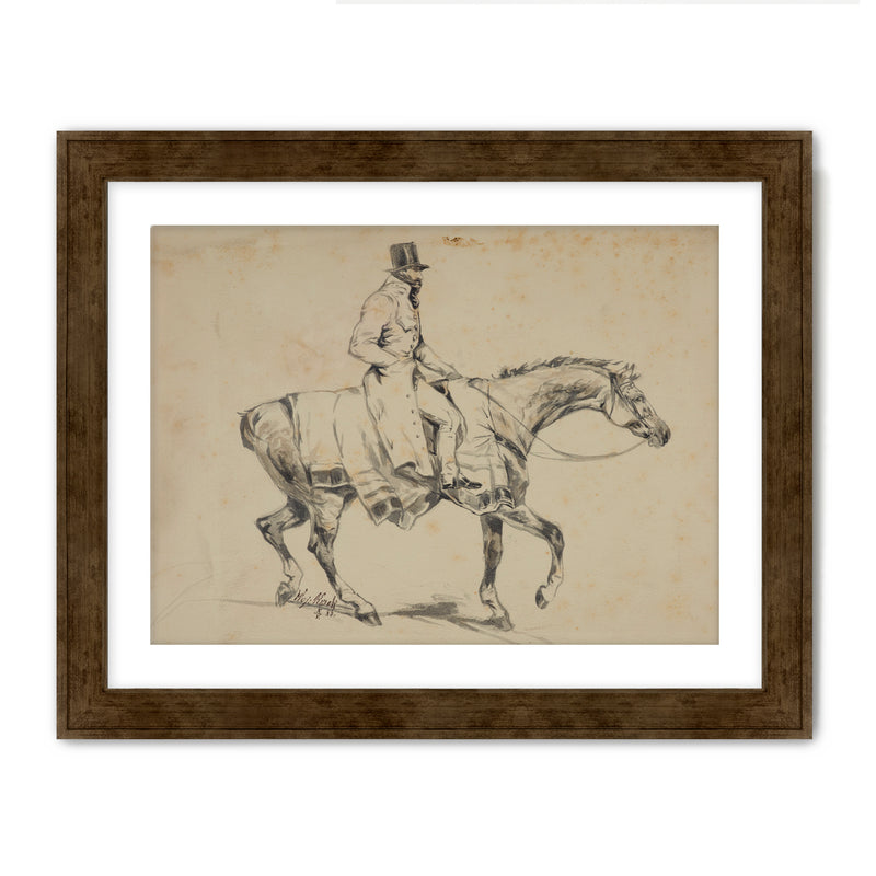 Vintage Horse and Rider Illustration