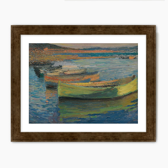 Impressionist Row Boats - Sage and Rose Prints