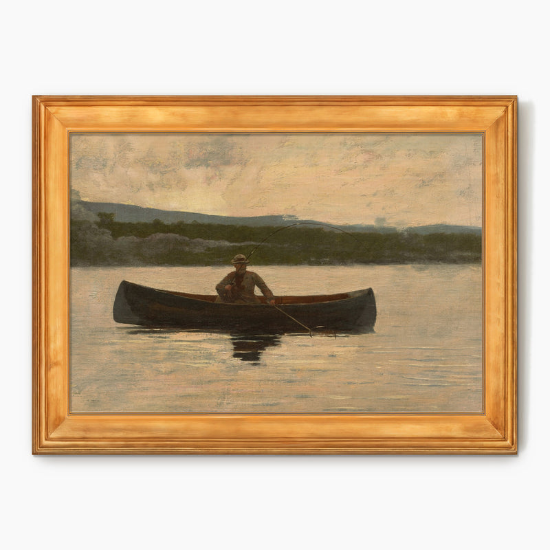 Playing a Fish - Winslow Homer Vintage Painting - Sage and Rose Prints