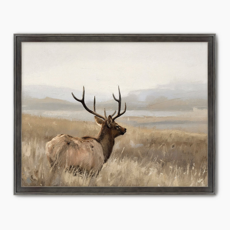 Deer in a Tall Grasses Painting Print - Sage and Rose Prints