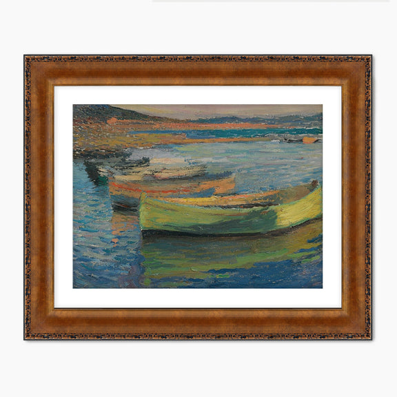 Impressionist Row Boats - Sage and Rose Prints