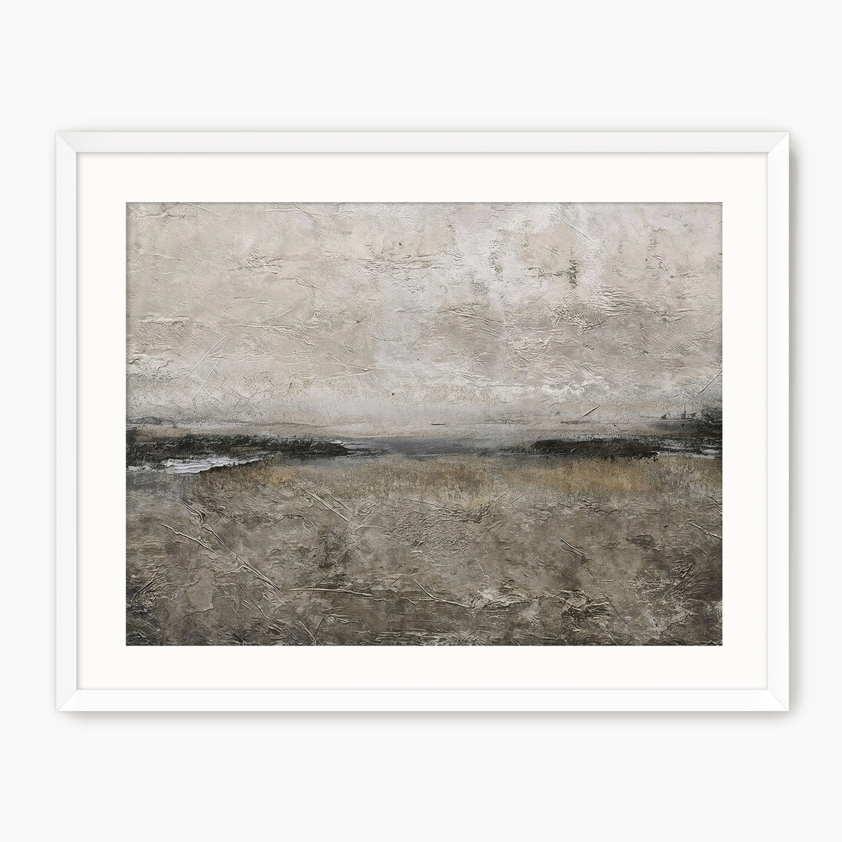 Textured Grey Modern Minimalist Abstract Art Print - Sage and Rose Prints