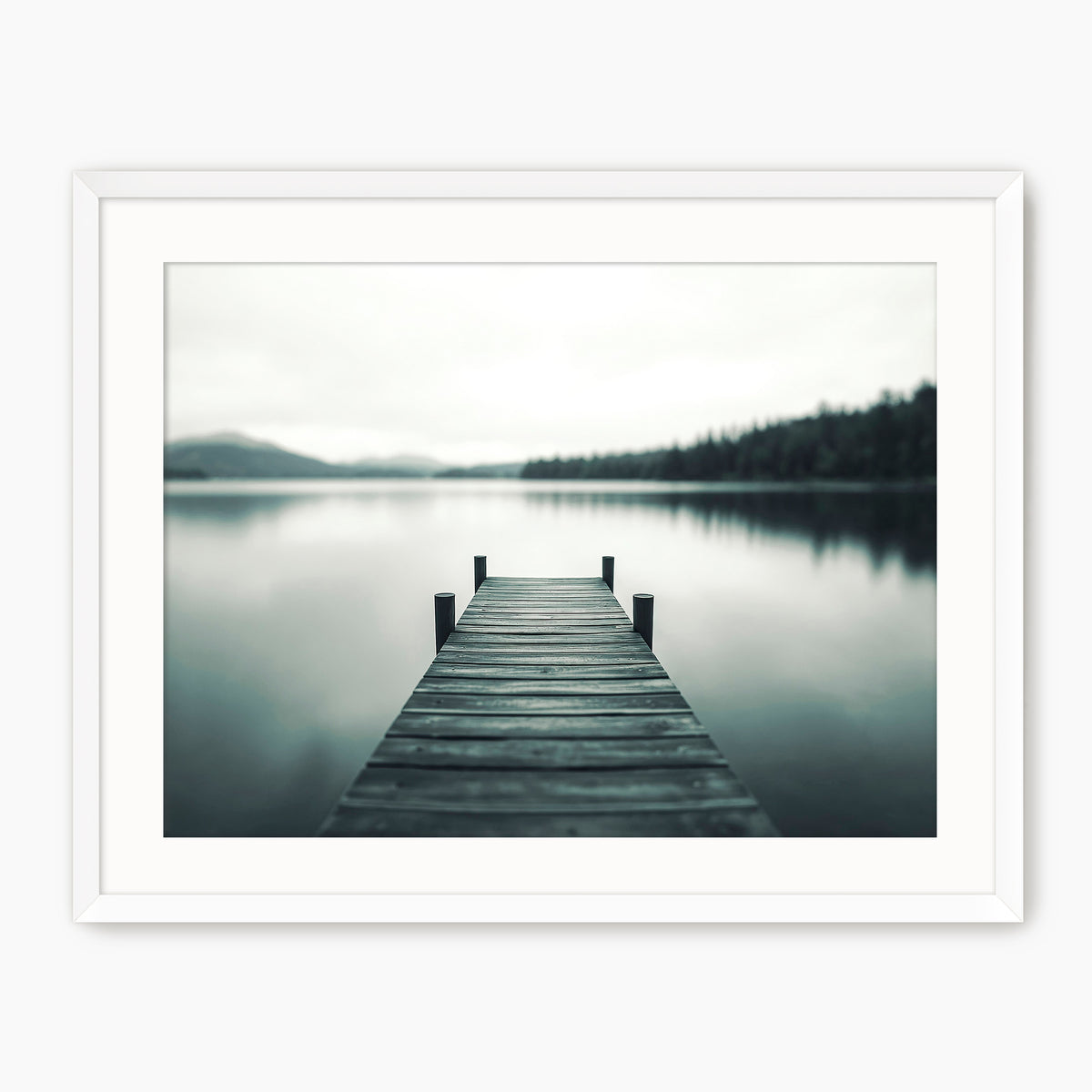 Mood Lake Black and White Photo - Sage and Rose Prints