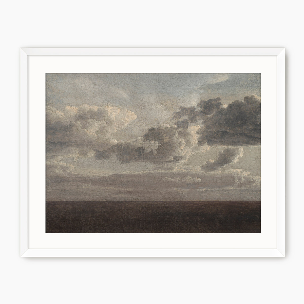 Vintage Old Masters Cloudy Sky Landscape - Sage and Rose Prints