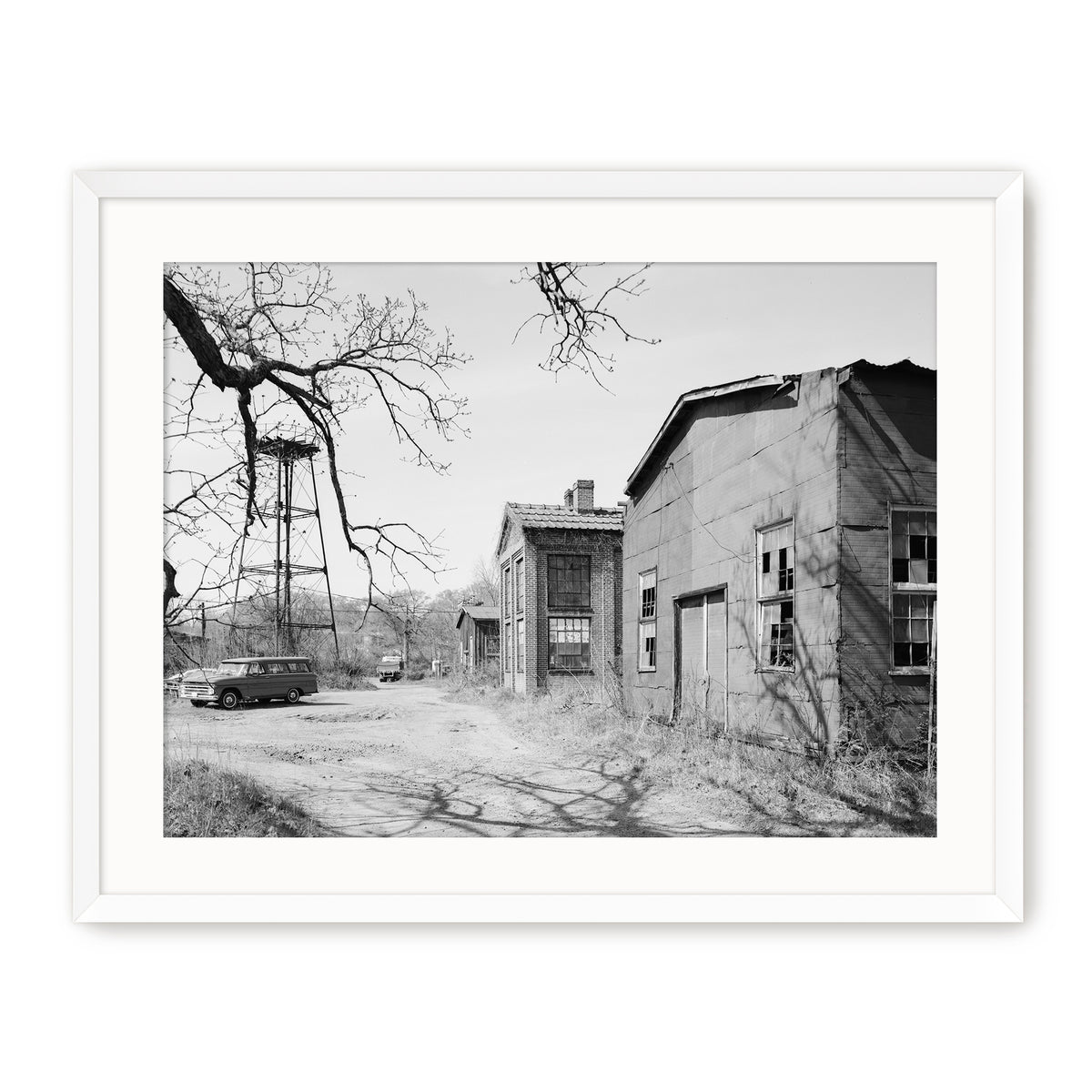 Historic Warehouse & Vintage Car Photo - Sage and Rose Prints