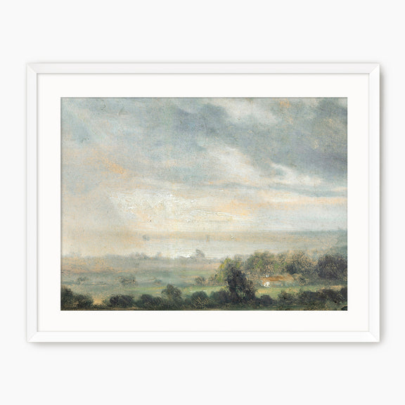 Vintage Old Masters Sky Painting - Sage and Rose Prints