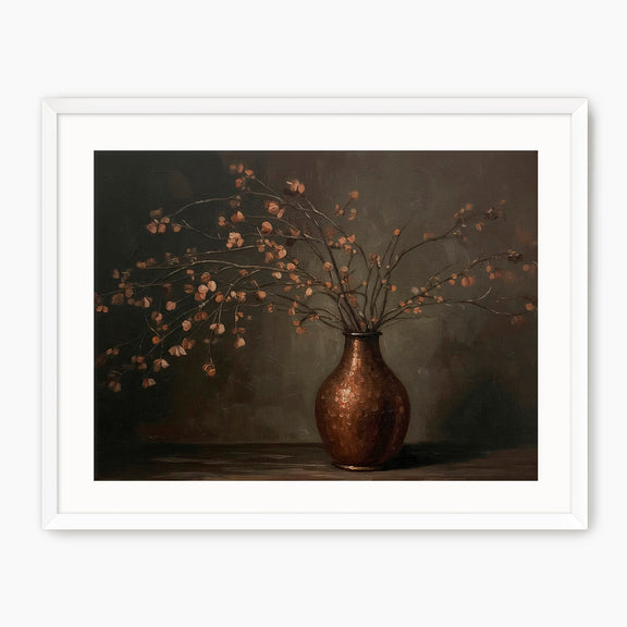 Moody Wabi Sabi Copper Vase - Sage and Rose Prints