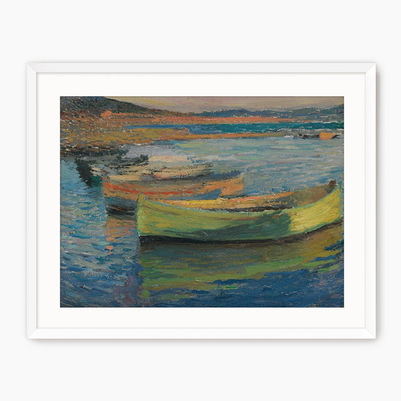 Impressionist Row Boats - Sage and Rose Prints