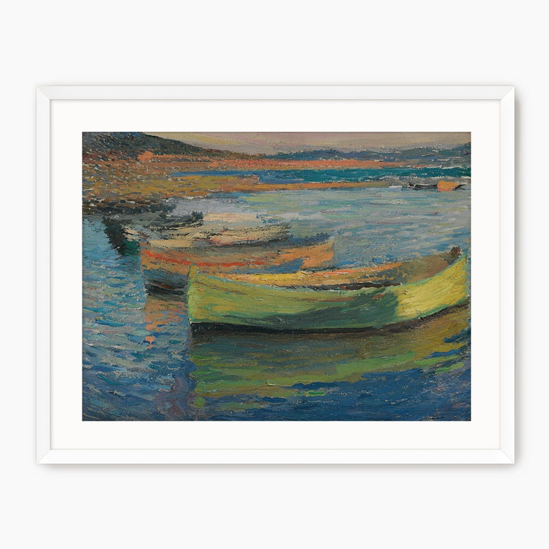Impressionist Row Boats - Sage and Rose Prints