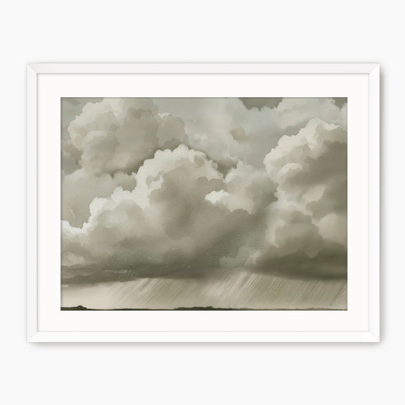 Rain Clouds on the Horizon Watercolor - Sage and Rose Prints
