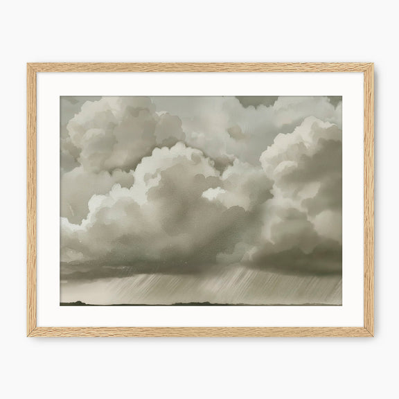 Rain Clouds on the Horizon Watercolor - Sage and Rose Prints
