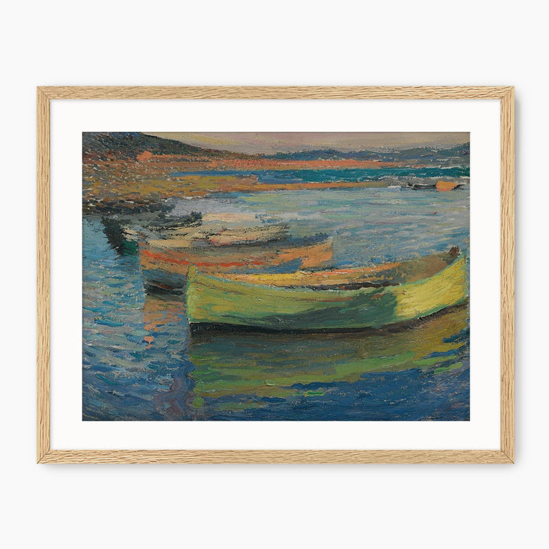Impressionist Row Boats - Sage and Rose Prints