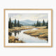 Late Summer River Landscape - Sage and Rose Prints