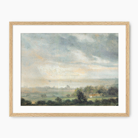 Vintage Old Masters Sky Painting - Sage and Rose Prints