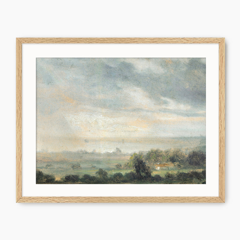 Vintage Old Masters Sky Painting - Sage and Rose Prints