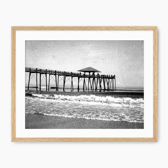 Jacksonville Pier - Black and White Photo - Sage and Rose Prints