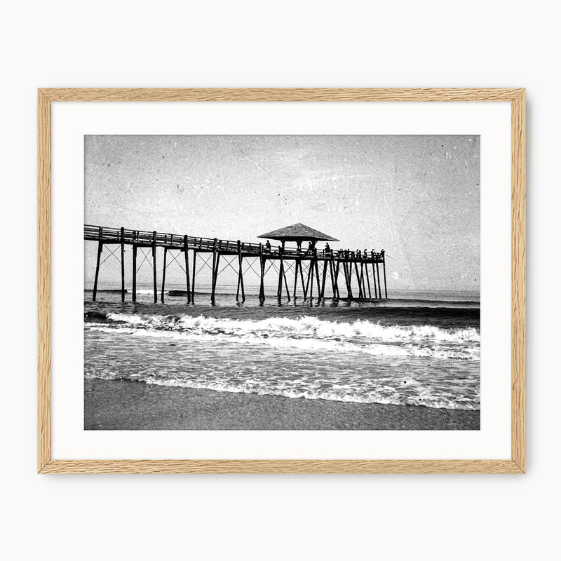 Jacksonville Pier - Black and White Photo - Sage and Rose Prints