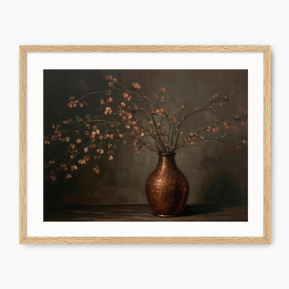 Moody Wabi Sabi Copper Vase - Sage and Rose Prints