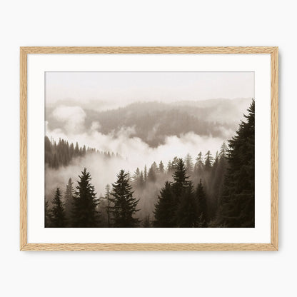 Misty Ridge Black and White Photo - Sage and Rose Prints