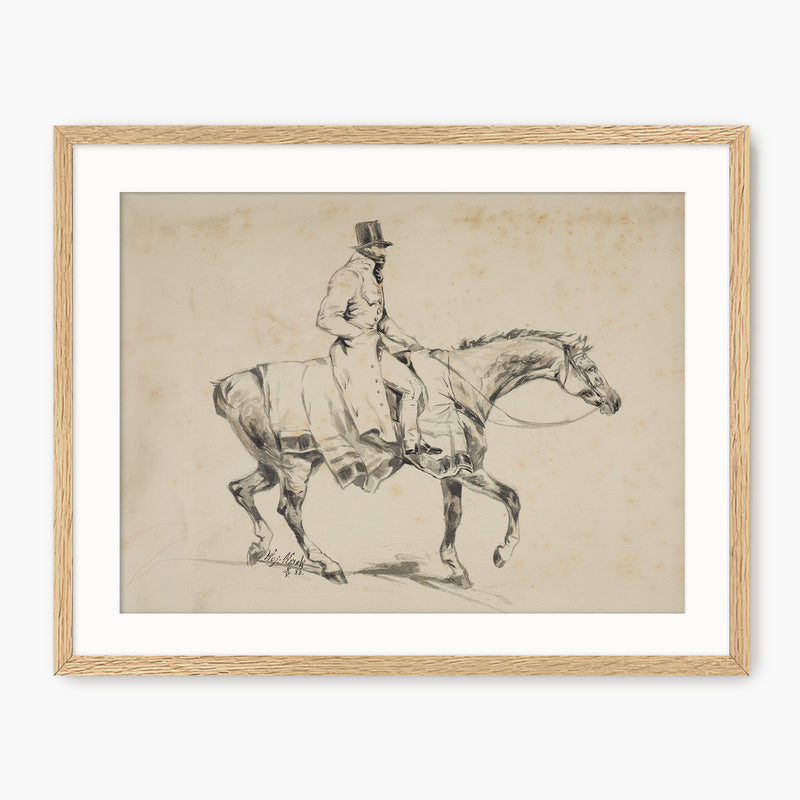 Vintage Horse and Rider Illustration