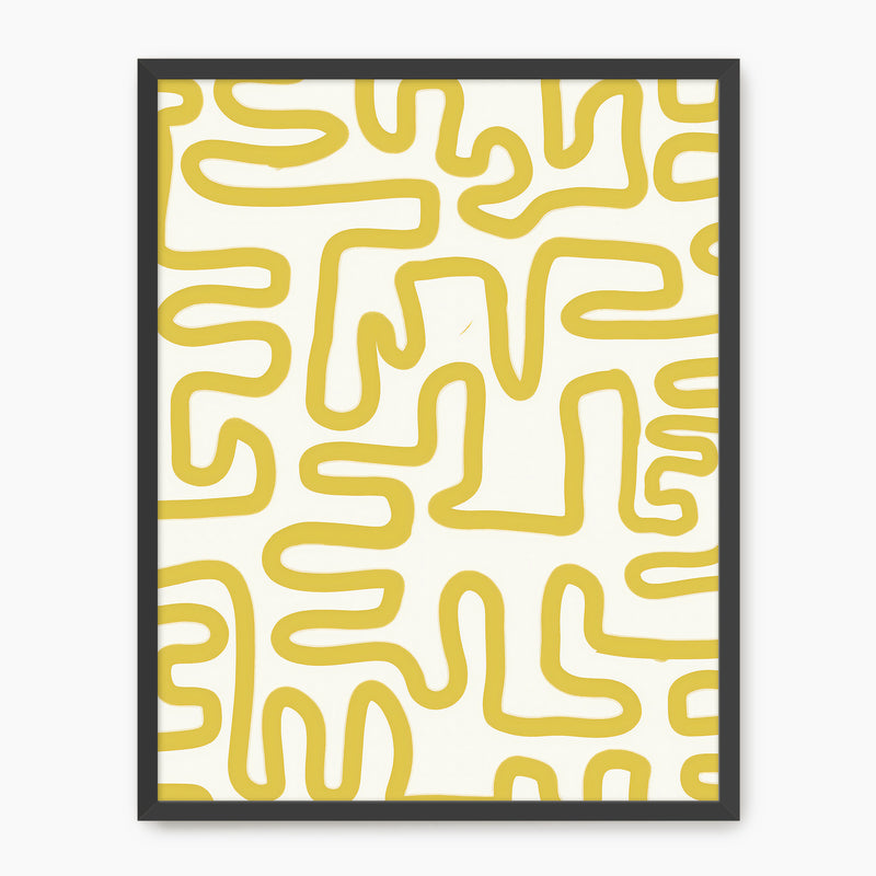 Yellow Maze Print - Sage and Rose Prints