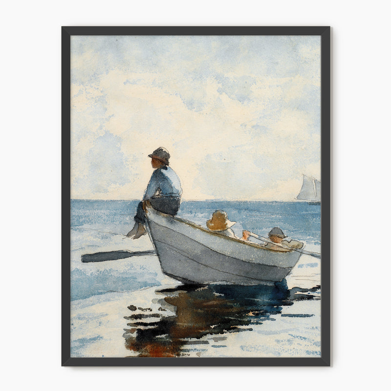 Meditative Ocean Scene No1 - Sage and Rose Prints