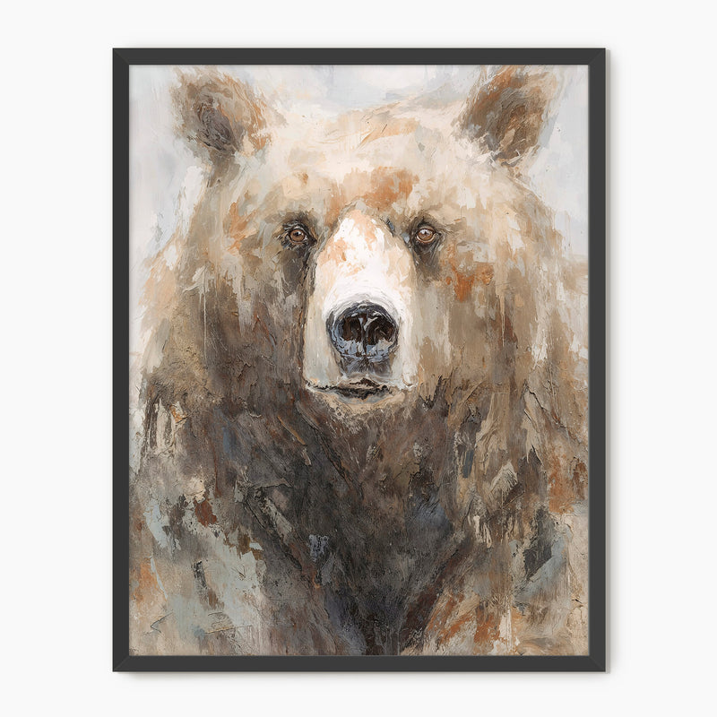 Abstract Bear Painting Print - Sage and Rose Prints
