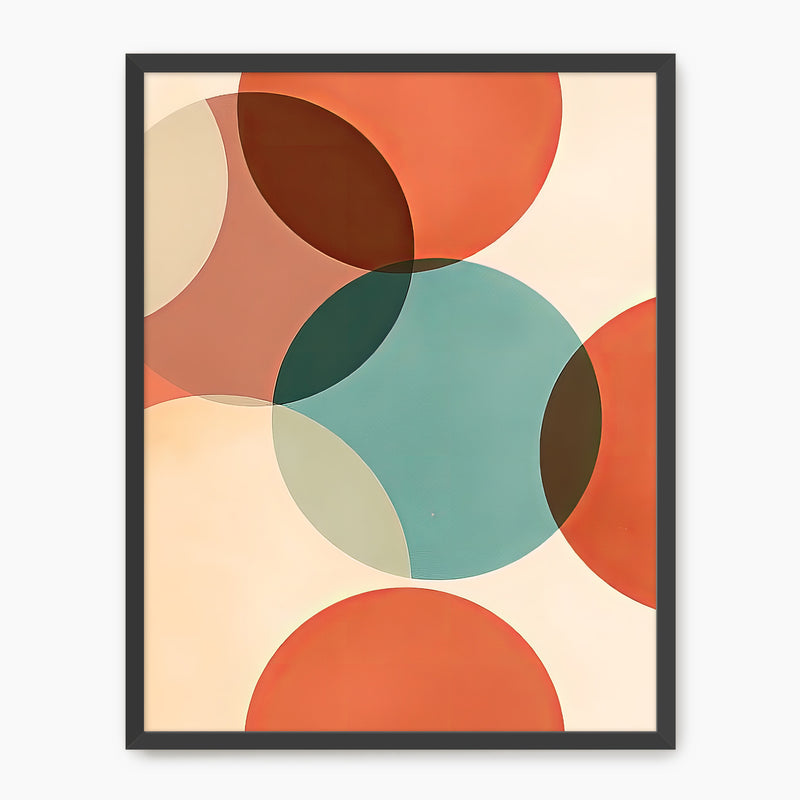 Vibrant Mid Century Circle Print - Sage and Rose Prints