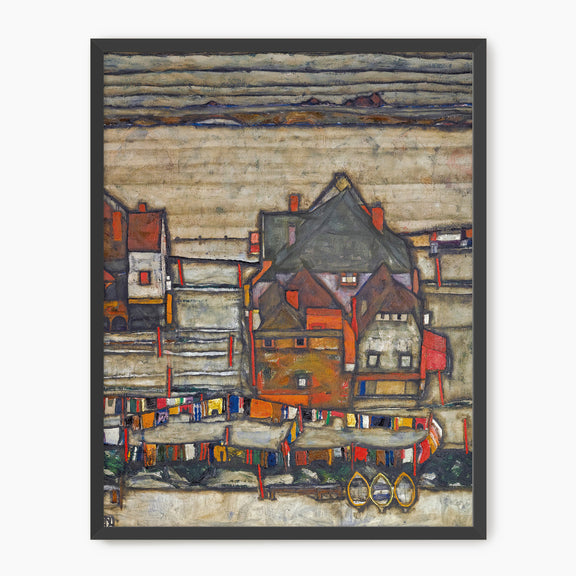 Geometric Grid Urban Landscape Print - Sage and Rose Prints