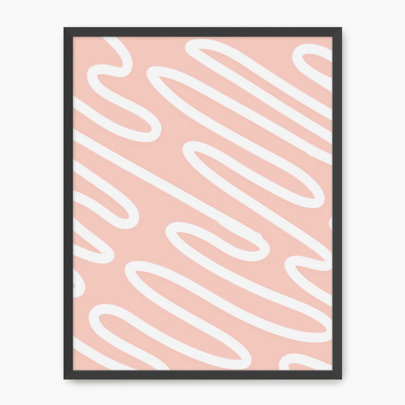 Pink Organic Line Art Print - Sage and Rose Prints