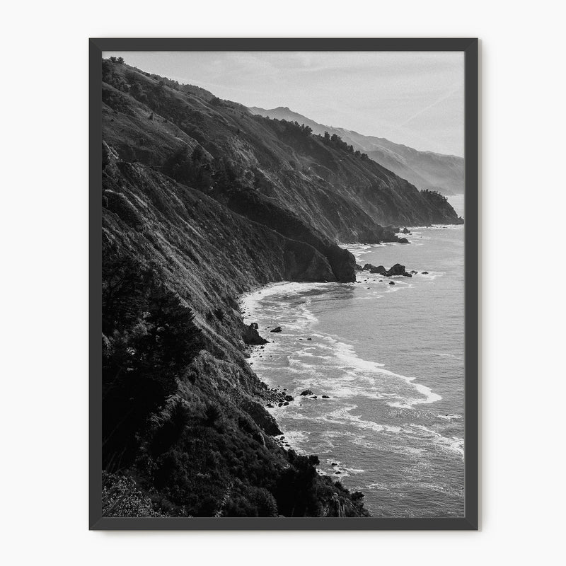Big Sur Coastline in Black and White - Sage and Rose Prints