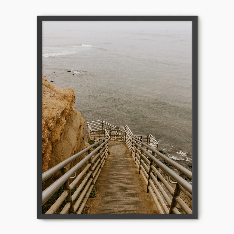 Staircase to Sea - Sage and Rose Prints
